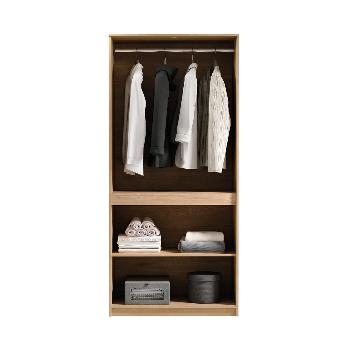 KLEIDERSCHRANK 4 Türen Beck Holz - Braun, Holzwerkstoff (90.8/197.6/52.1cm) - Petits-meubles