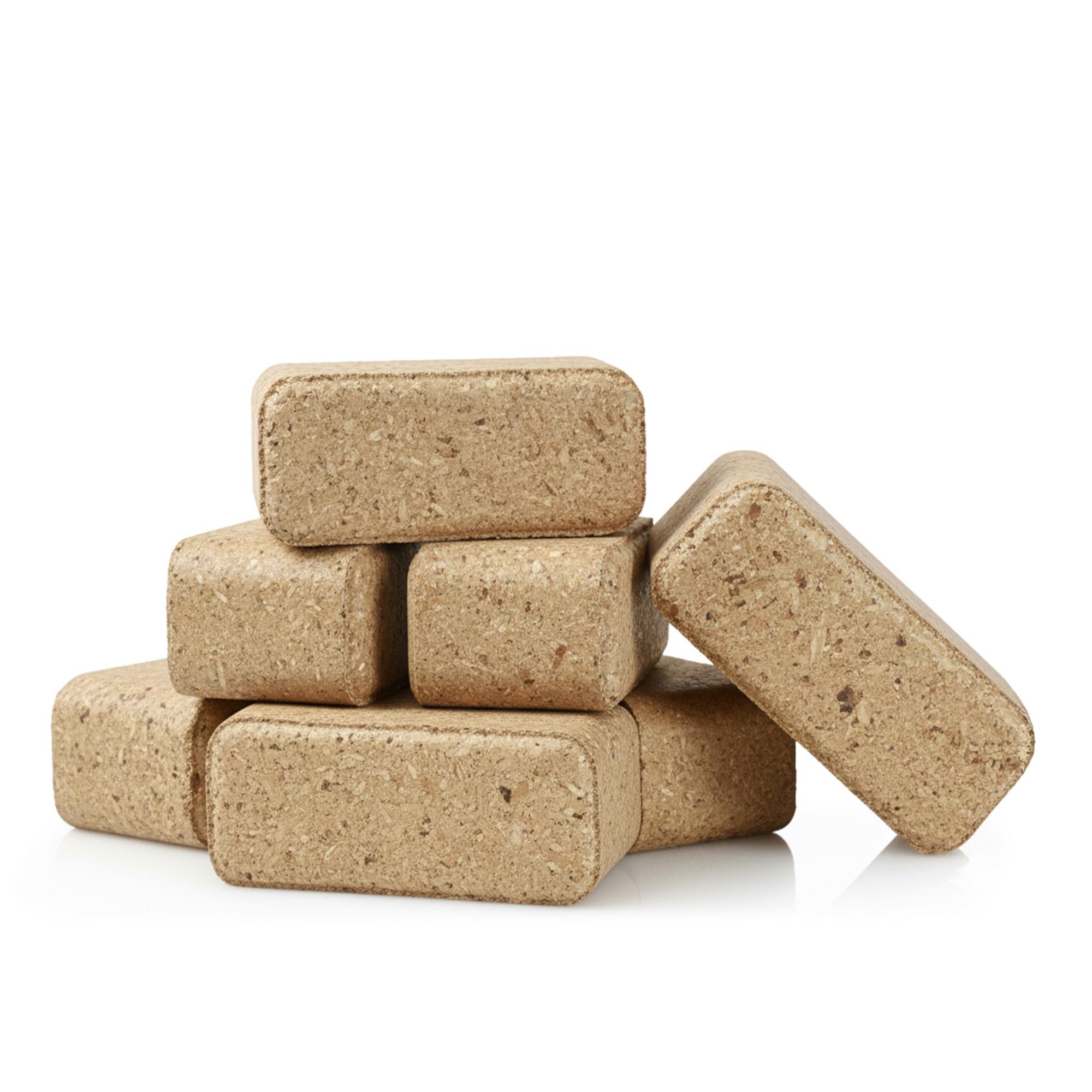 HOLZBIRIKETTS Forstglut 10kg - Naturfarben, Holzwerkstoff (19/37cm) - Moorland