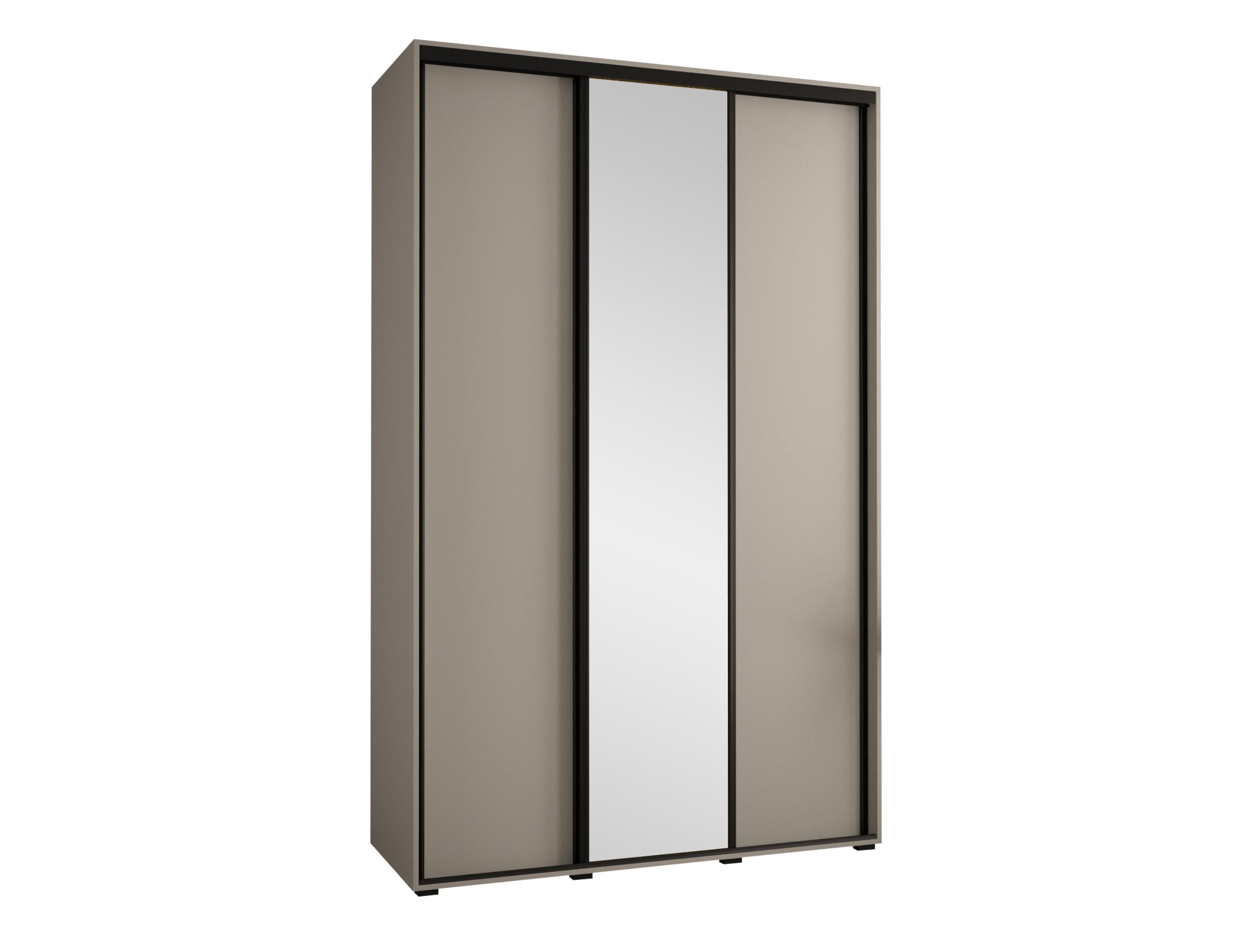KLEIDERSCHRANK Dakota 3 150 cm - Beige/Schwarz, Holzwerkstoff/Kunststoff (150/235/60cm) - MIRJAN24
