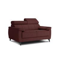 SOFA TAUNUS 2-Sitzer, bordeaux - Bordeaux/Schwarz, Holzwerkstoff/Textil (141/80/102cm) - Wozimo