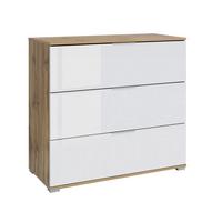 KOMMODE Selma Weiß und Holz - Weiß, Holzwerkstoff (95/86/41cm) - Petits-meubles
