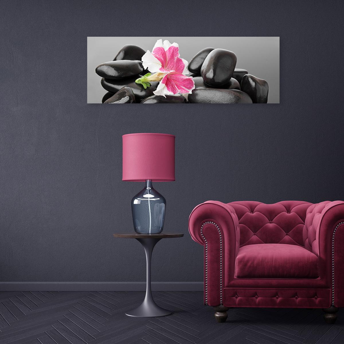 KUNSTDRUCK Schwarz 150/50 cm - Schwarz, Textil (150/50cm) - KUNSTLOFT