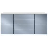 SIDEBOARD Rova Denim matt - Pastellblau, Holzwerkstoff (166.5/75.5/35cm) - Vladon