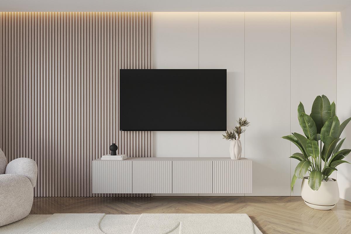 LOWBOARD NOA-2-W 2x100x40x40 cm - Kaschmir - Kaschmir, Holzwerkstoff (200/40/40cm) - ALTDECOR
