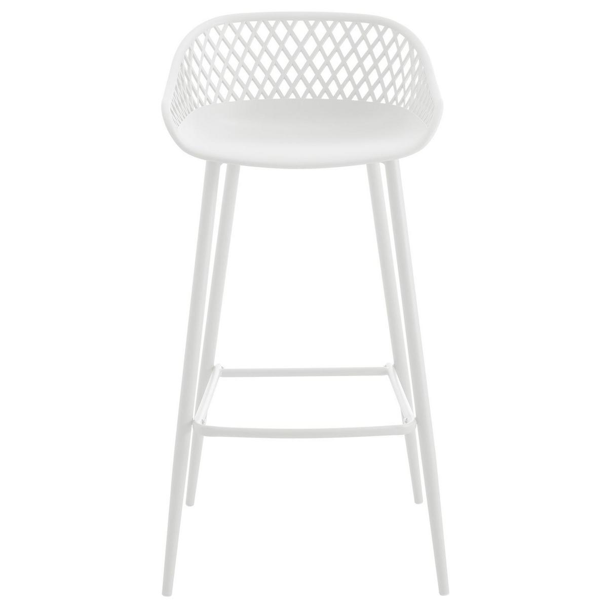 BARHOCKER IREK 2er-Set weiß/weiß - Weiß, Textil (47/99/49cm) - IDIMEX