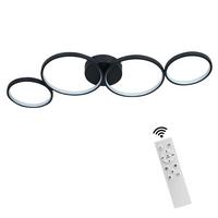 LED-DECKENLEUCHTE Luftblase 88/31/5.7 cm - Schwarz, Metall (88/31/5.7cm) - Nettlife
