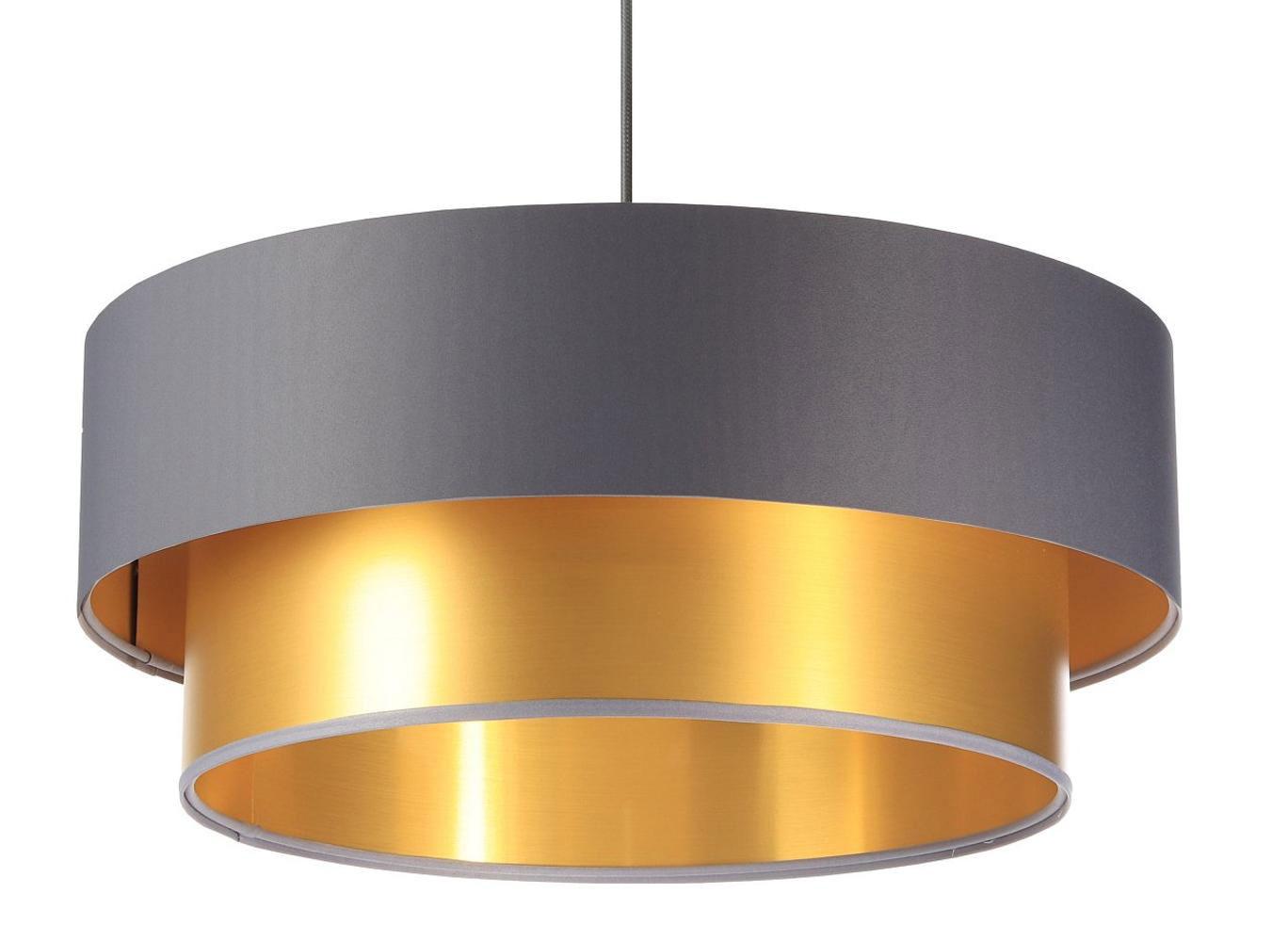 HÄNGELEUCHTE Grau 40/20 cm - Goldfarben/Grau, Kunststoff (40/1/20cm) - ONZENO