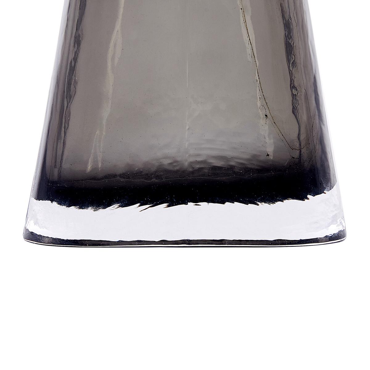 BLUMENVASE Glas grau Mitata - Grau, Glas (20cm) - Beliani