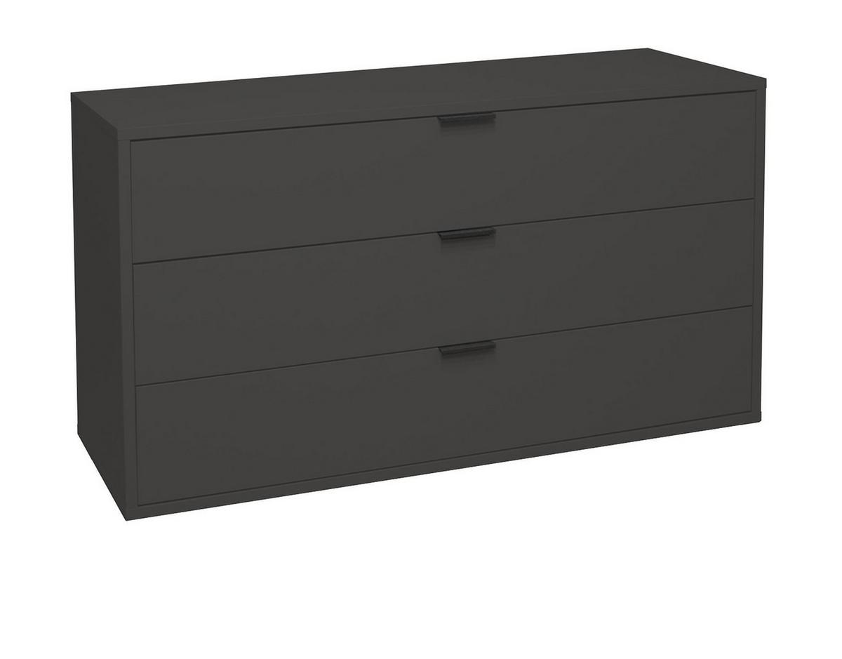 KOMMODE Erna 119x45x67 Anthrazit matt Lack - Anthrazit, Holzwerkstoff (119/67/45cm) - 58aufmkessel
