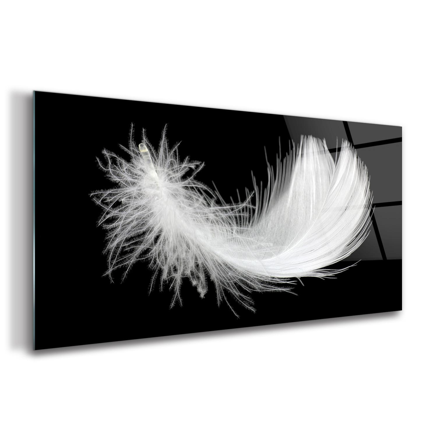 GLASBILD 140x70 cm Moderne Kunst - Schwarz, Glas (140/70cm) - TULUP