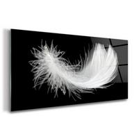 GLASBILD 140x70 cm Moderne Kunst - Schwarz, Glas (140/70cm) - TULUP