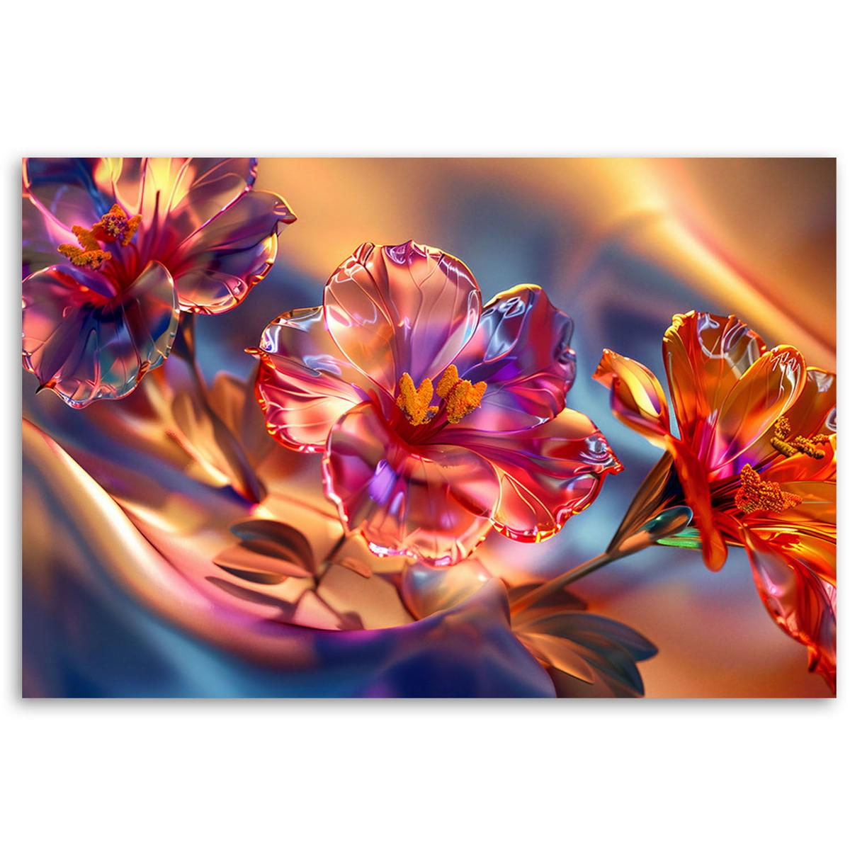 KUNSTDRUCK Bunt 60/40 cm - Multicolor, Textil (60/40cm) - KUNSTLOFT