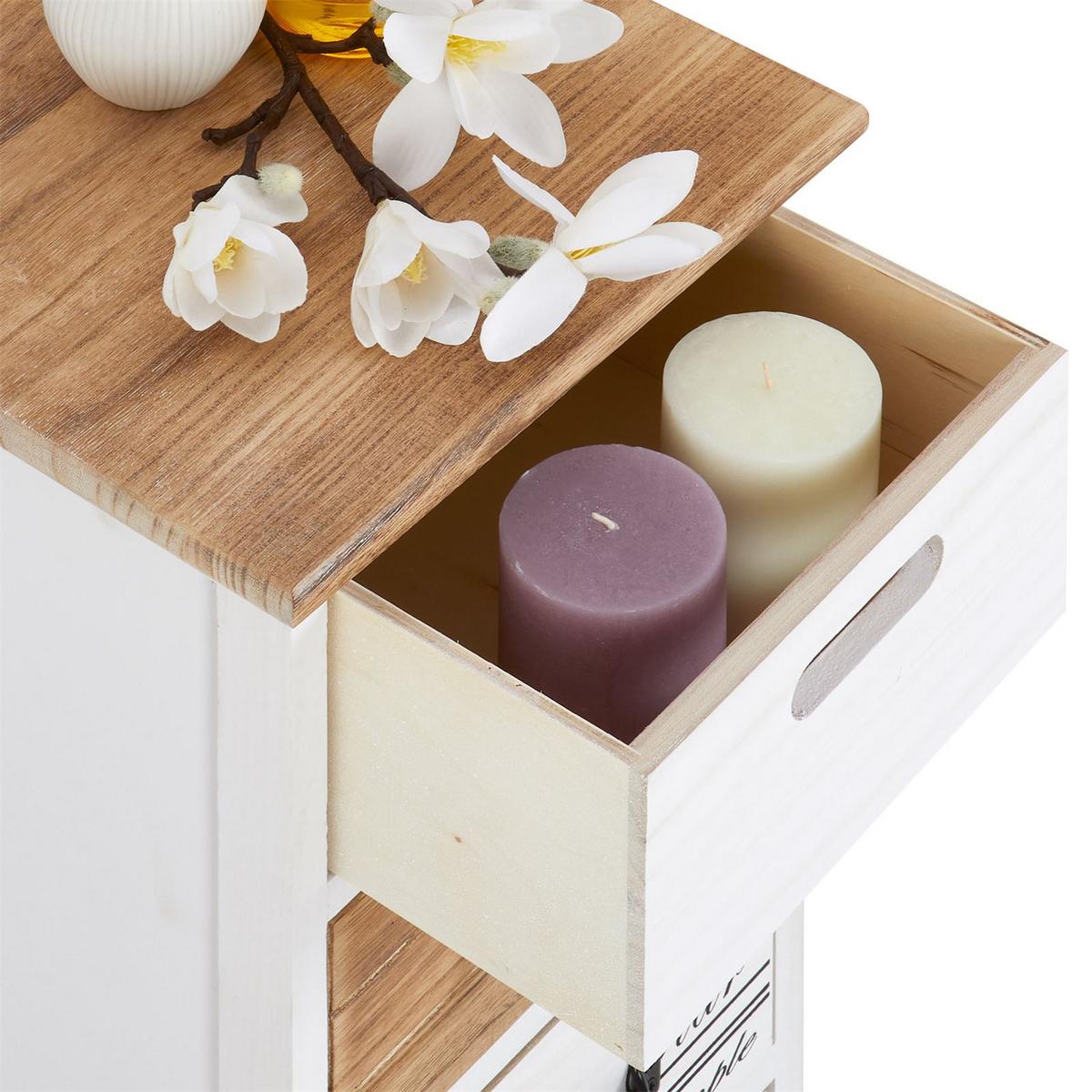 KOMMODE SALVA weiß - Weiß, Holz (29/64/27cm) - CARO-Möbel