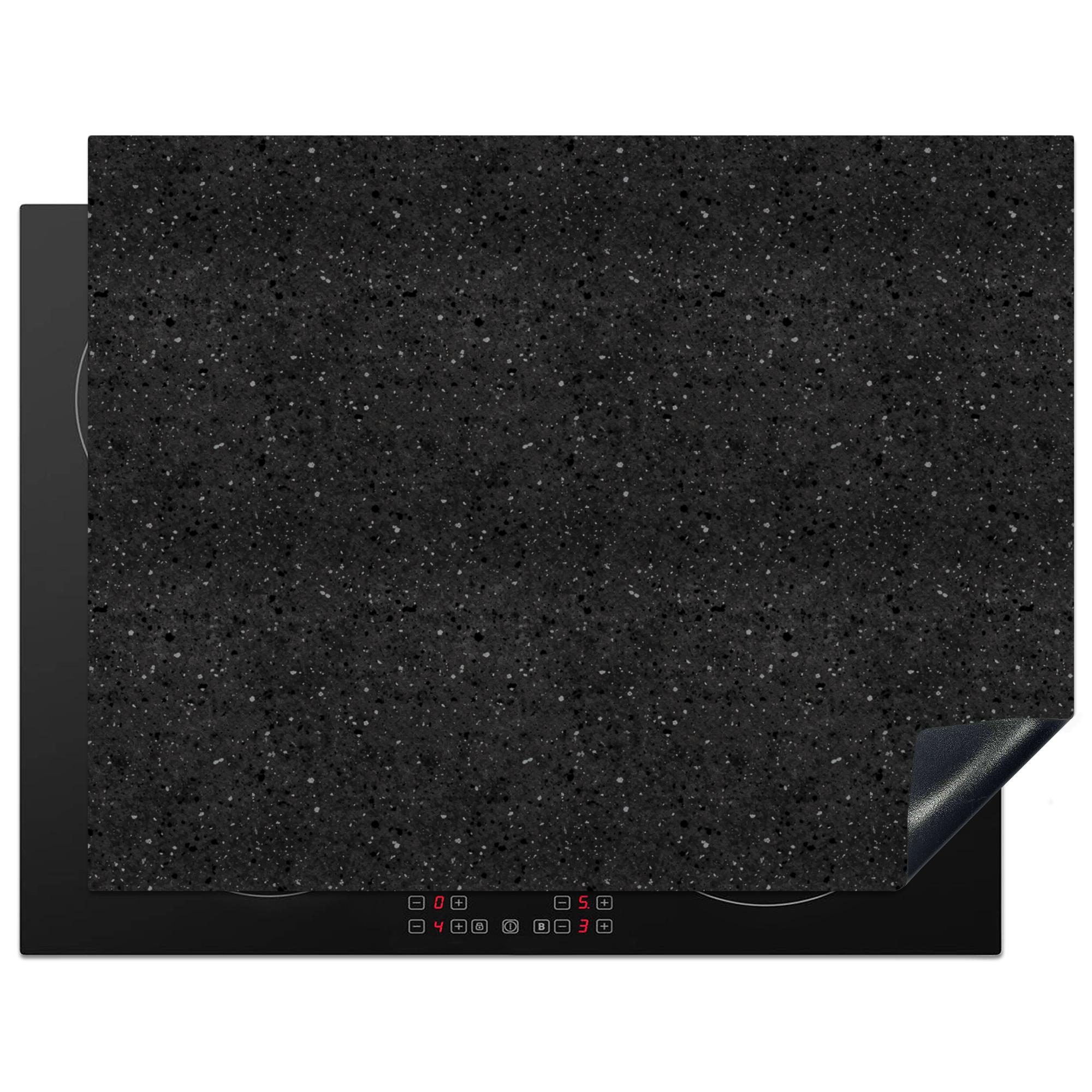 HERDABDECKPLATTE Granit - Schwarz - Grau Induktionsmatte 77x59 cm - Anthrazit, Kunststoff (77/59/0.2cm) - MuchoWow