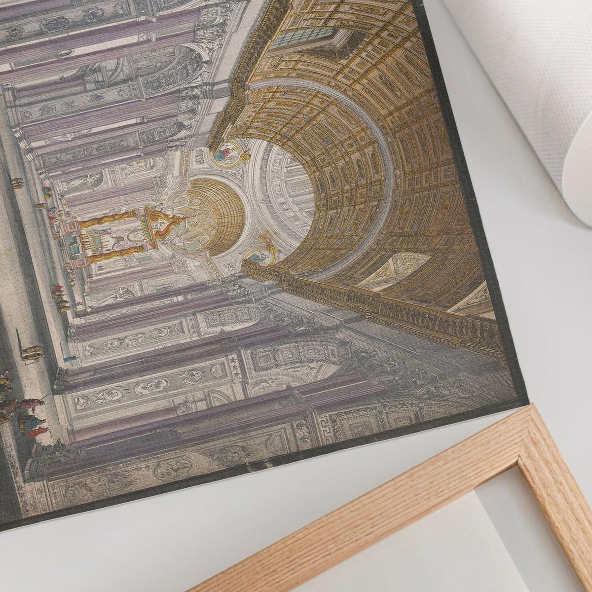 POSTER - 29x21 cm (A4) - Giovanni Battista Piranesi - Innenteil der Basilika - Grau, Textil (29.7/21/0.1cm) - TULUP