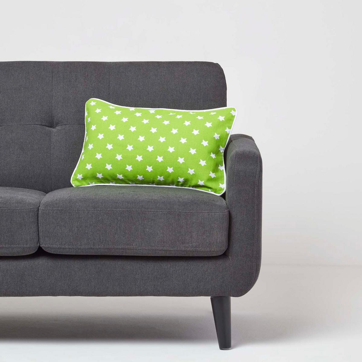 KISSENHÜLLE Sterne 30/50 cm, 100% Baumwolle - Grün, Textil (30/50cm) - Homescapes