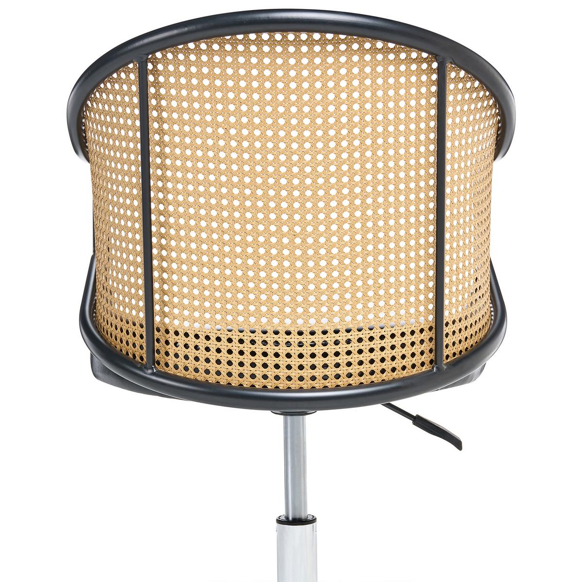SCHREIBTISCHSTUHL Schwarz Redding - Silberfarben/Schwarz, Kunststoff (50/77/50cm) - Beliani