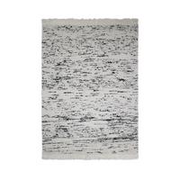 WOLLTEPPICH mit Fransen TIREE, gestreift, Schwarz, 200 x 300 cm - Schwarz, Textil (300/200cm) - KADIMA DESIGN