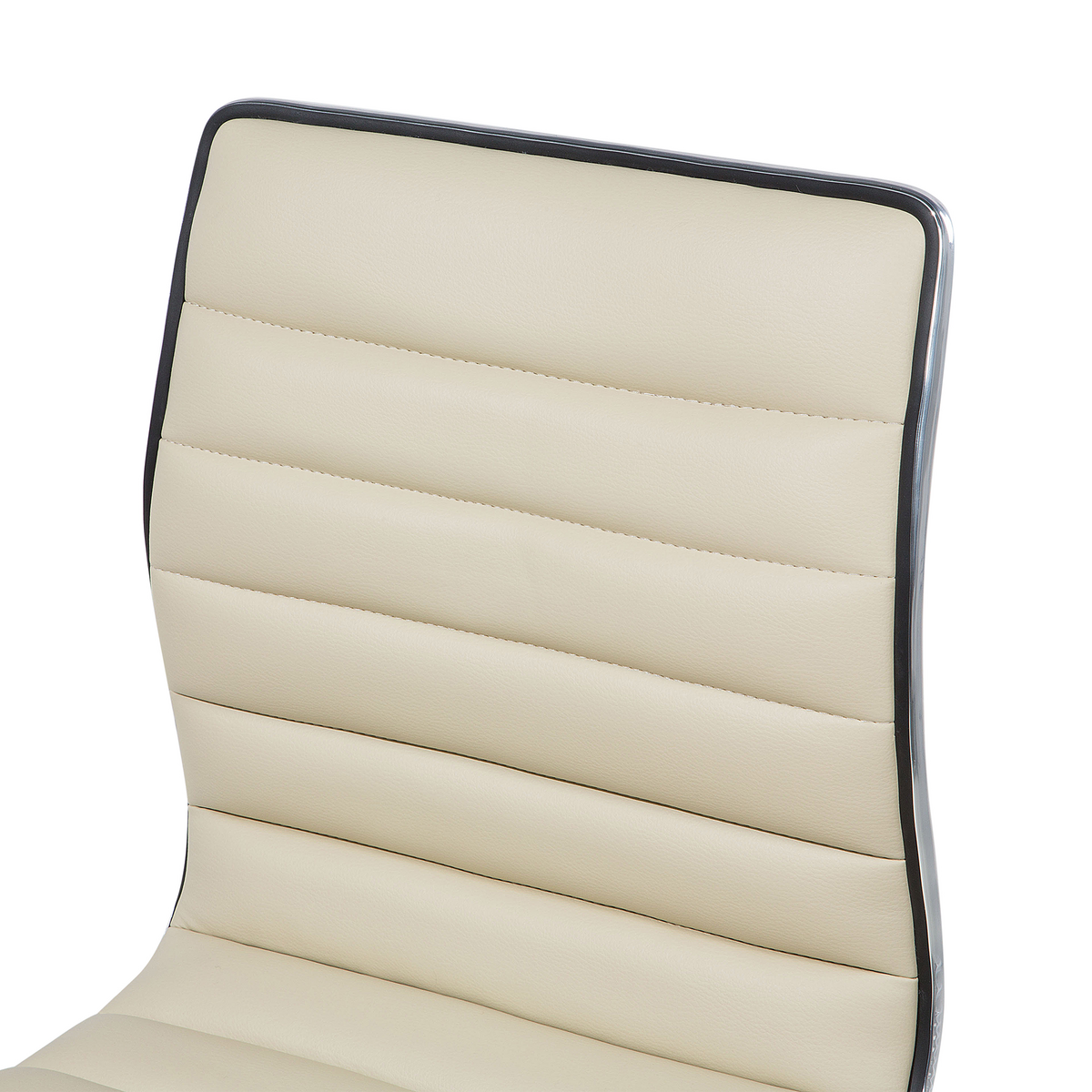 BARHOCKER 2er-Set Kunstleder Beige Lucerne - Beige, Textil/Metall (40/116/39cm) - Beliani