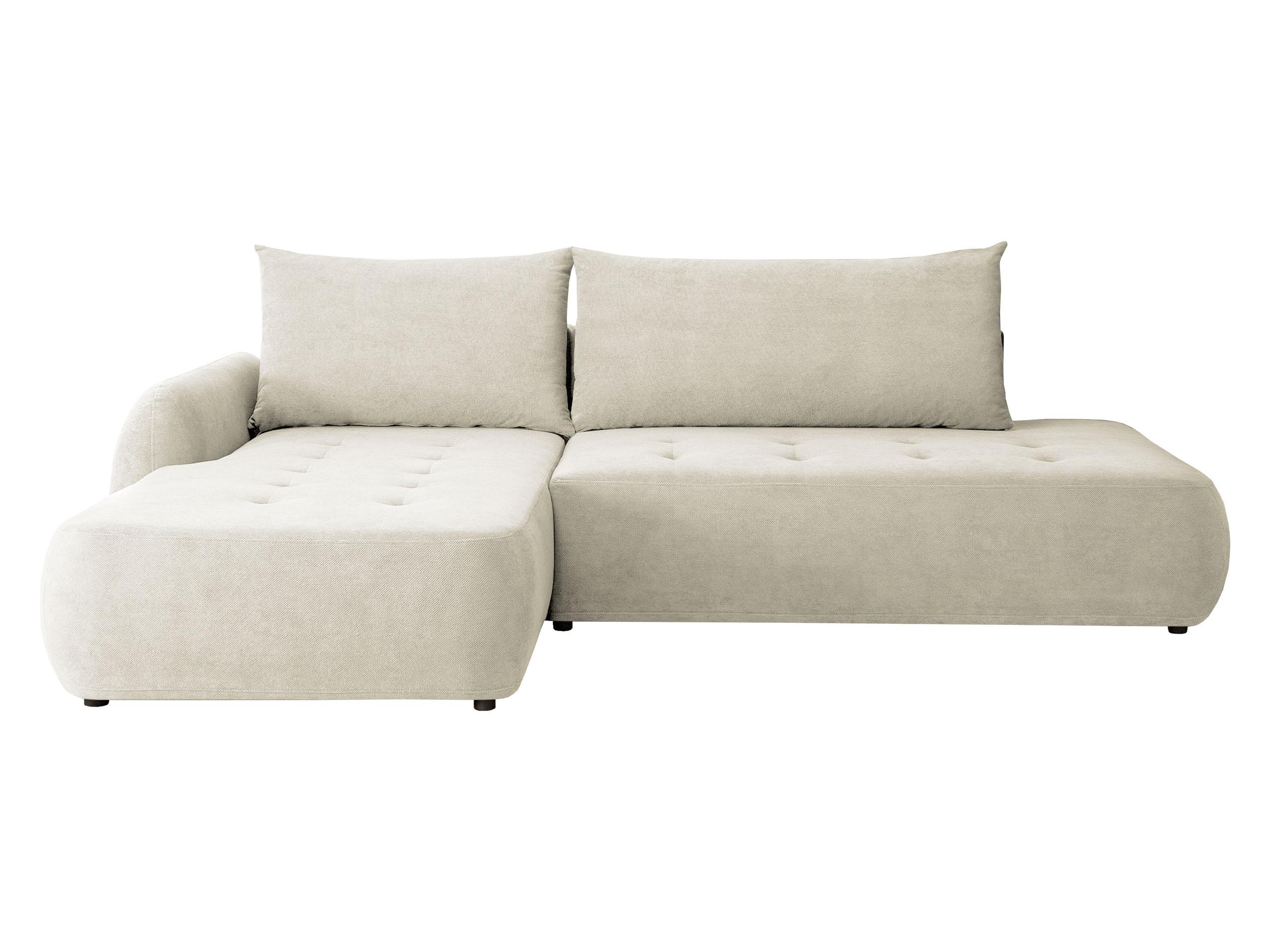 ECKSCHLAFSOFA Bueno I, Seite: Links - Creme/Schwarz, Holz/Textil (300/185cm) - MIRJAN24