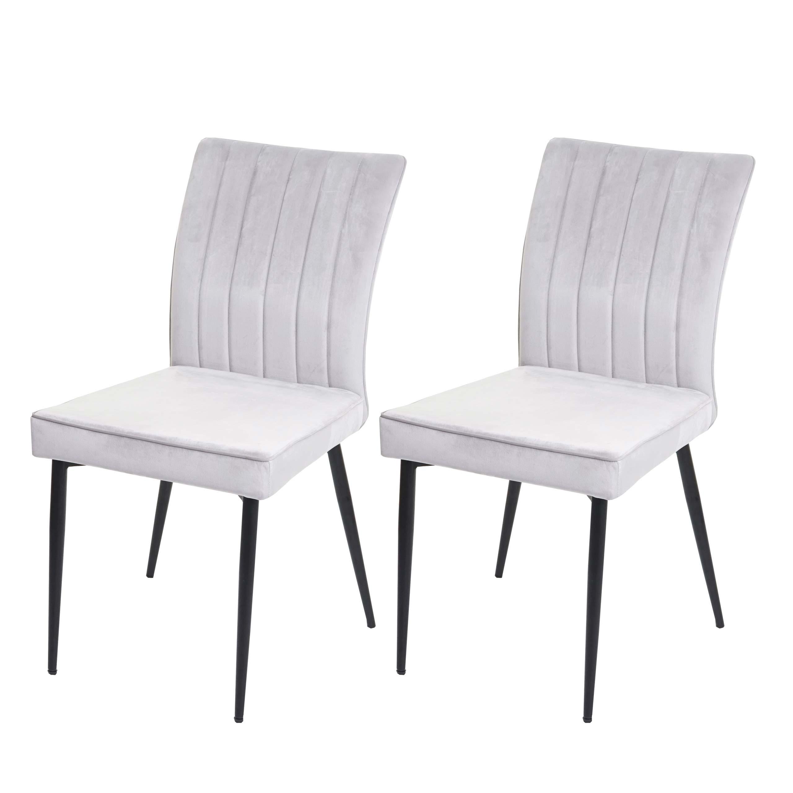 ESSZIMMERSTUHL Hellgrau 2er-Set - Hellgrau, Textil (50/88/64cm) - MCW