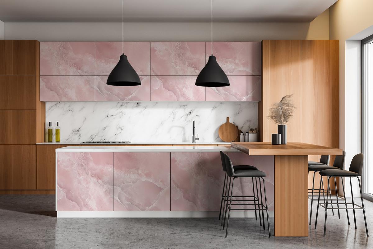 MÖBLAUFKLEBER 100x50 cm rosa - Hellrosa, Kunststoff (50/0.1/100cm) - Wallfluent