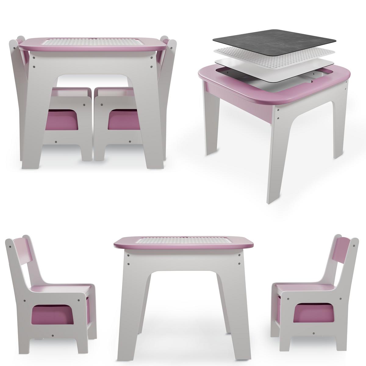 KINDERSITZGRUPPE Milou rosa - Rosa, Holz (60/50/60cm) - Juskys