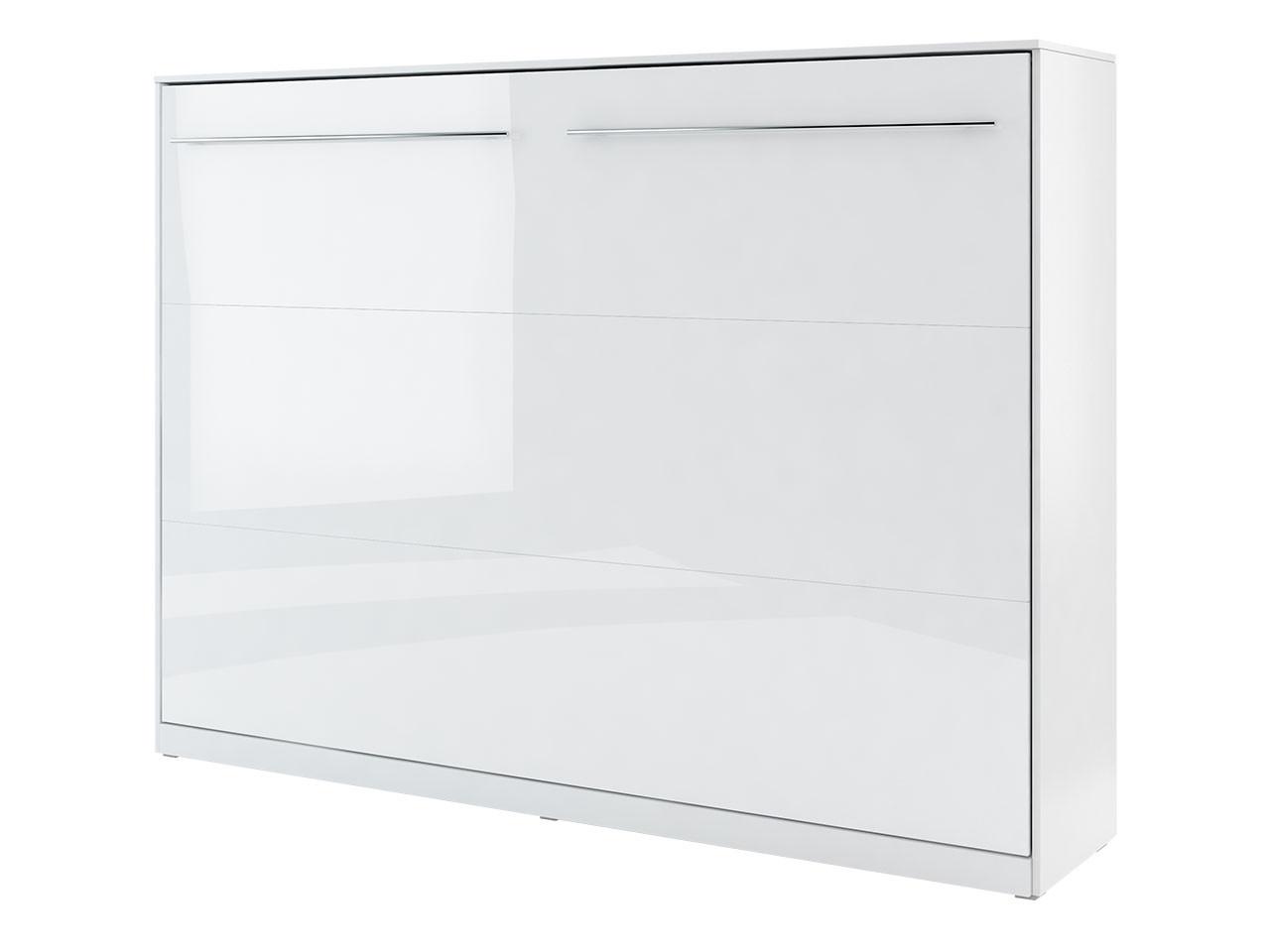 SCHRANKBETT Concept Pro II Horizontal - Weiß Hochglanz, Holzwerkstoff (140/200cm) - MIRJAN24