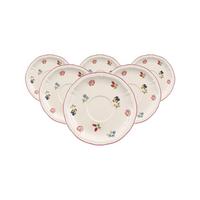 FRÜHSTÜCKSUNTERTASSEN Petite Fleur weiß ø 17 cm 6er Set - Weiß, Keramik (17cm) - Villeroy & Boch