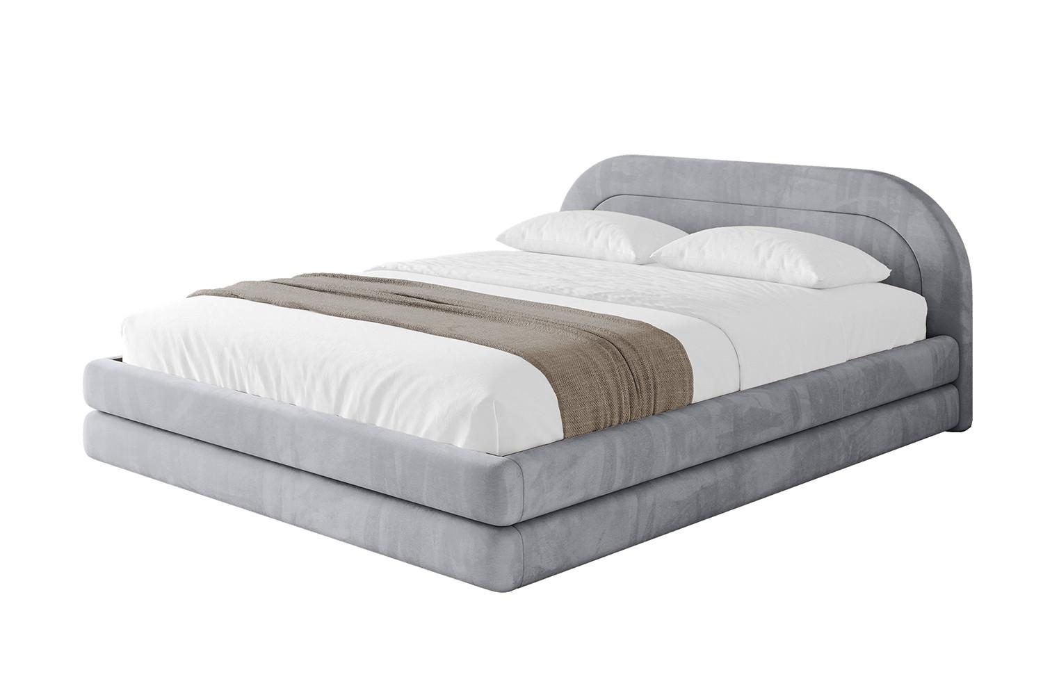 POLSTERBETT mit Bettkasten und Lattenrost, Bett mit Matratze H3/H4 - LERIS-v1 180x200 Hellgrau - Hellgrau, Holzwerkstoff/Textil (180/200cm) - ALTDECOR