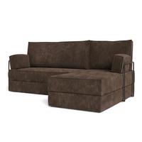 ECKSOFA NOTIA modulares Boneless Sofa mit Schlaffunktion Braun Kordstoff - Braun, Textil (200/120cm) - MASSENO