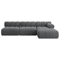 ECKSOFA modulares Sofa Razon-L2 - 285x160x70 cm Dunkelgrau Cord - Dunkelgrau, Holzwerkstoff/Textil (285/160cm) - ALTDECOR