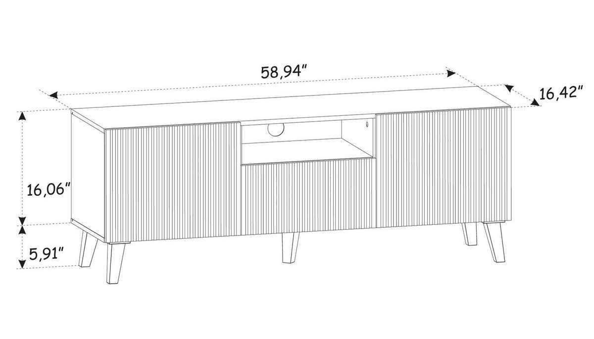 TV LOWBOARD Schwarz, Artisan-Schwarz, Gold 150/56/42 - Schwarz, Holzwerkstoff (150/56/42cm) - RAUMHIRSCH FURNITURE