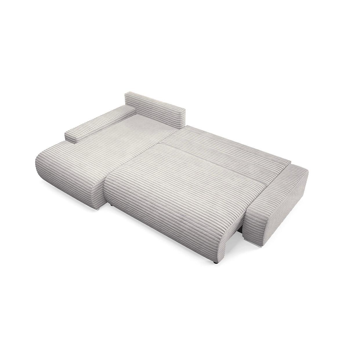 ECKSOFA Ivana 3 Sitzplätze Hellgrau - Hellgrau, Holz (265/172cm) - Petits-meubles