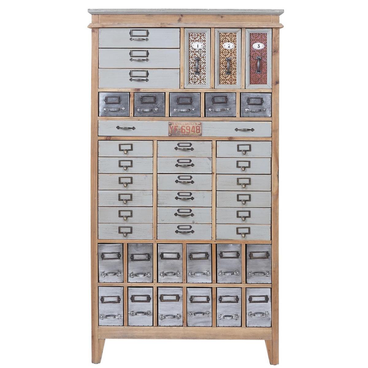 APOTHEKER-SCHRANK Multicolor - Multicolor, Holz (81/152/34cm) - MCW