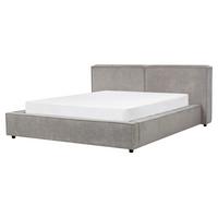 POLSTERBETT 160/200cm Grau Linards - Grau, Textil (160/200cm) - Beliani