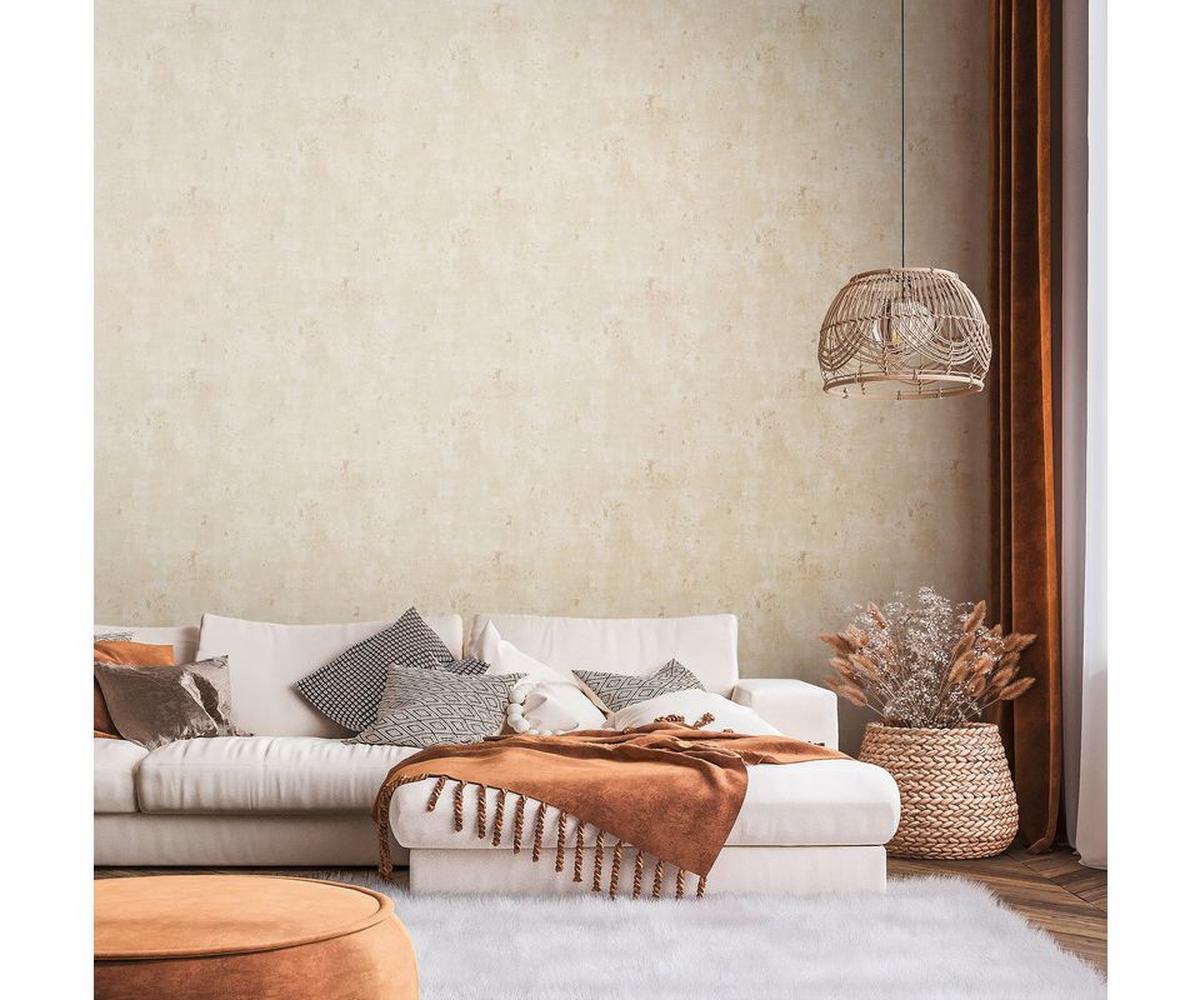 VLIESTAPETE Beige 53/1005 cm - Beige, Textil (53/1cm) - KUNSTLOFT