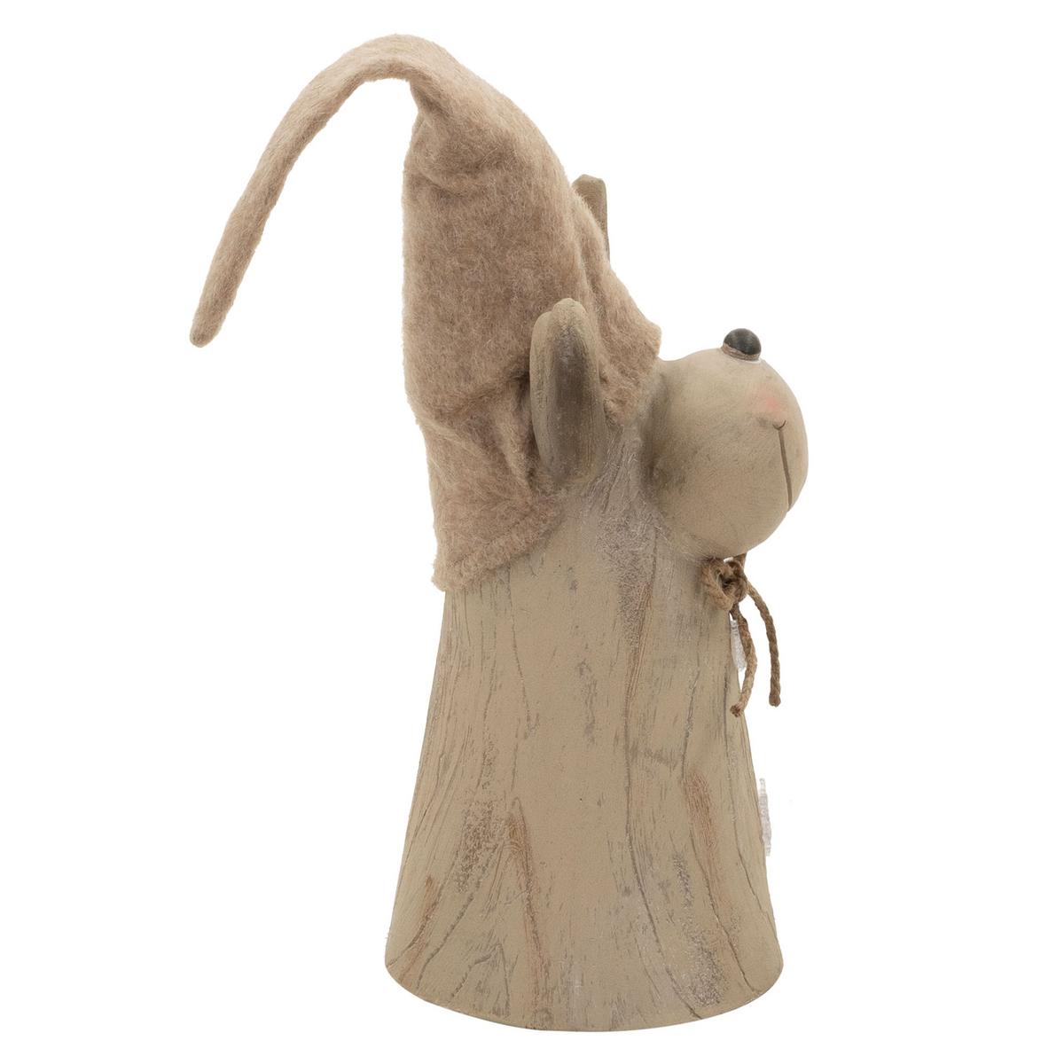 WEIHNACHTSELCH-FIGUR mit LED-Beleuchtung Weihnachtsdeko Innen höhenverstellbar 45-63 cm Braun Holzoptik - Braun, Stein (30/63/21cm) - ECD-Germany