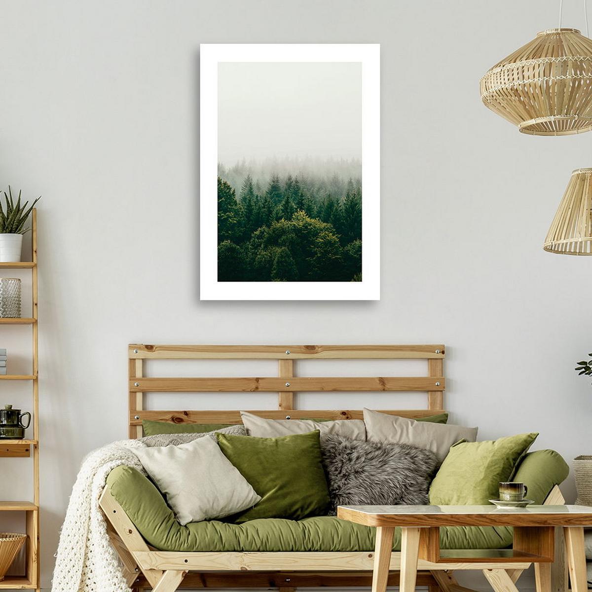KUNSTDRUCK Grün 70/100 cm - Grün, Textil (70/100cm) - KUNSTLOFT