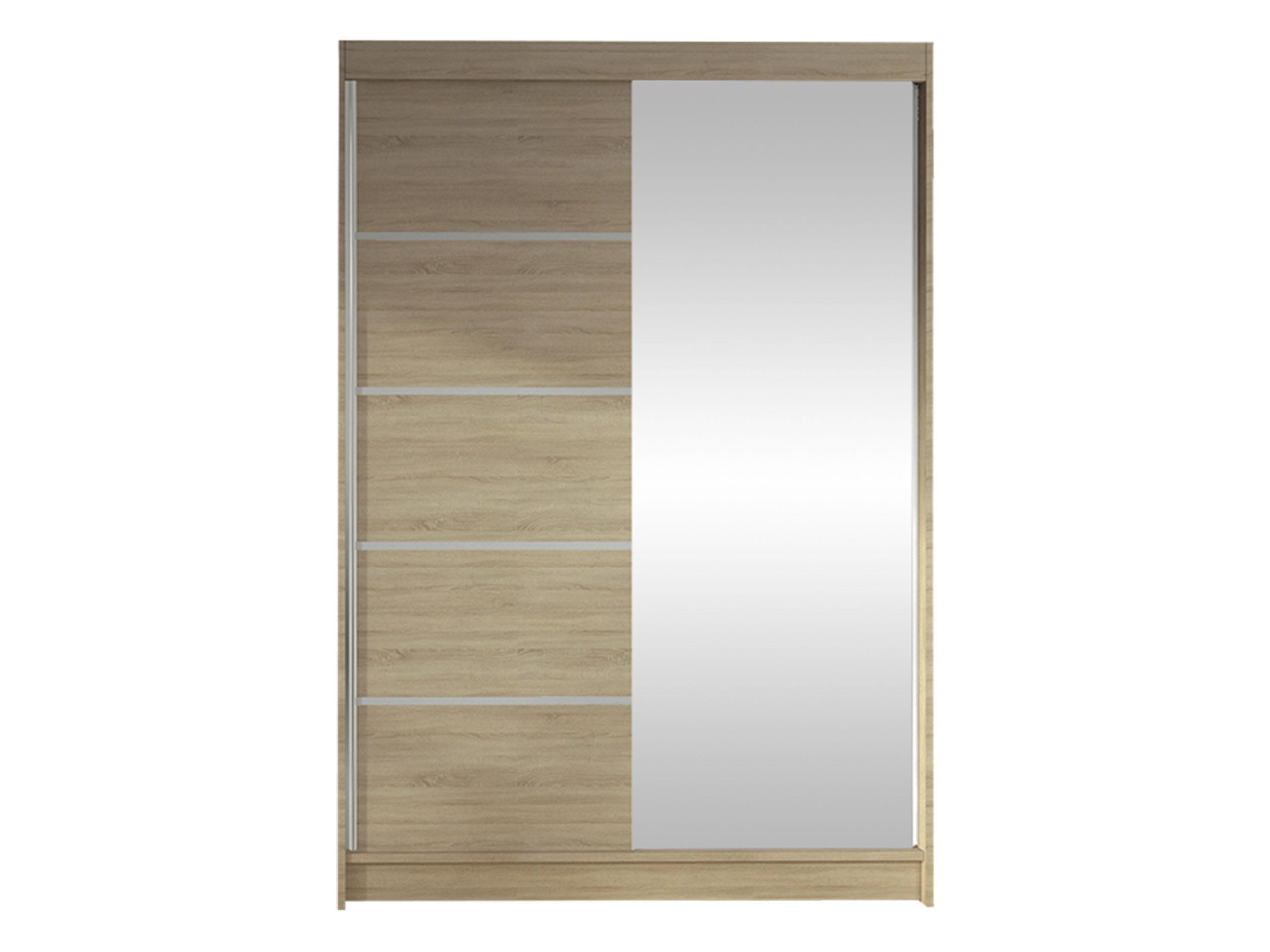 SCHWEBETÜRENSCHRANK Lino III - Sonoma Eiche, Holzwerkstoff/Metall (120/200/58cm) - MIRJAN24