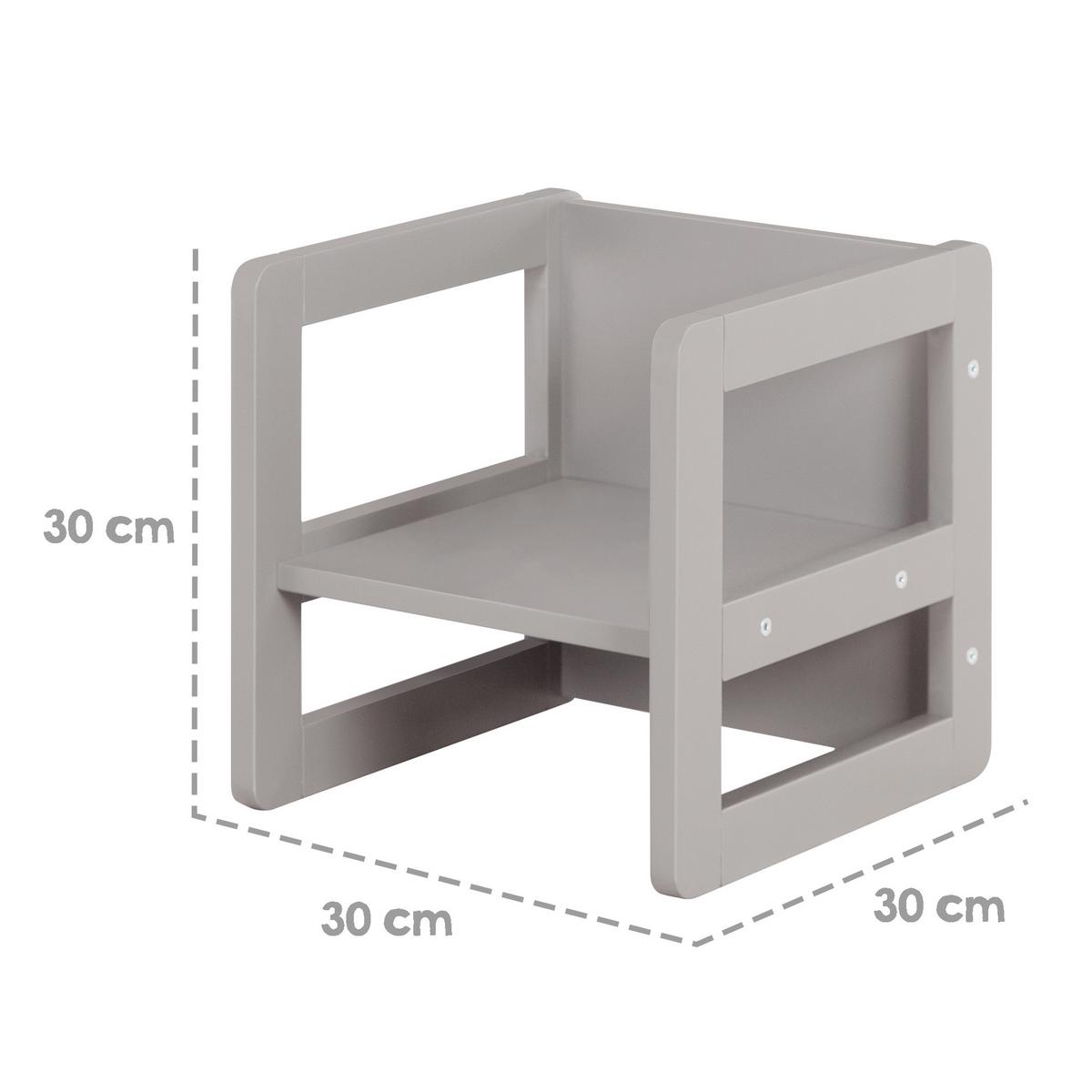 KINDERSITZGRUPPE 3in1 - Grau, Holzwerkstoff (61/30/44cm) - Roba