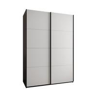 SCHWEBETÜRENSCHRANK 245,5/170/64 2-türig - Schwarz/Weiß, Holz/Metall (170/245/64cm) - Abiks Möbel