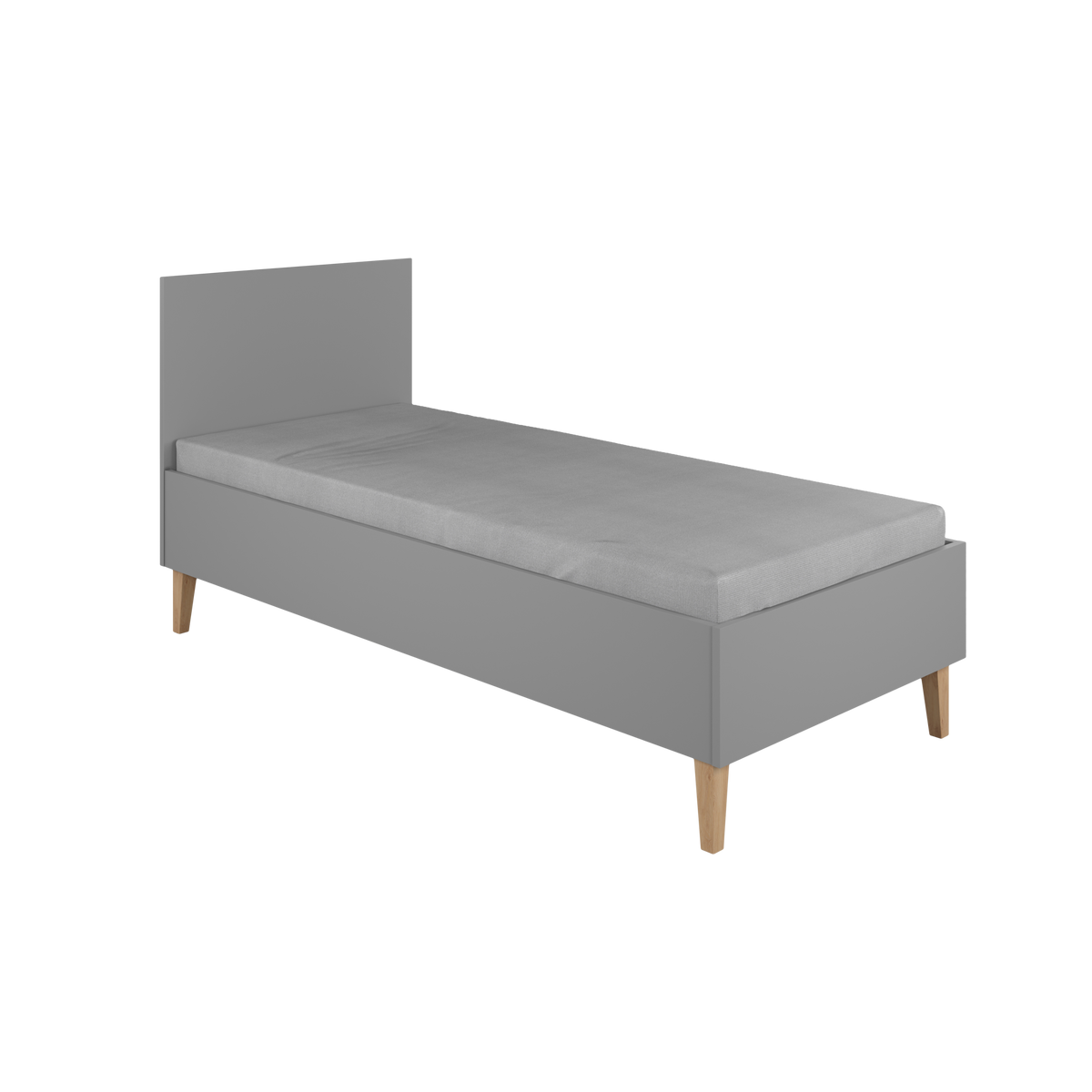 KINDERBETT Kubi ohne Schublade ohne Matratze Grau 180/80 - Grau, Holzwerkstoff (80/180cm) - RAUMHIRSCH FURNITURE