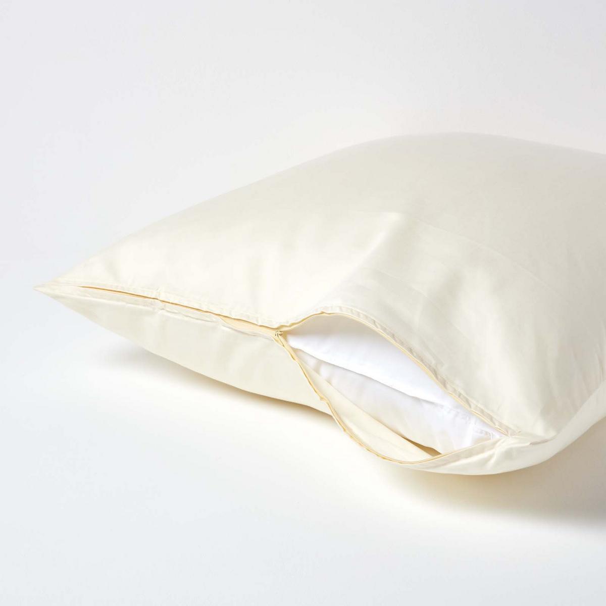 KISSENBEZUG Premium, Ägyptische Baumwolle, Fadendichte 1000 - Creme, Textil (80/80cm) - Homescapes