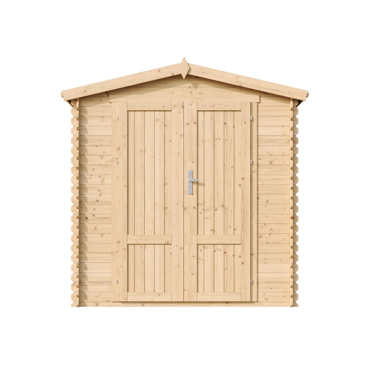 HOLZ-GARTENHAUS 3,53 m² TIMBELA M343F1 - Naturfarben, Holz (216/218/206cm) - Timbela