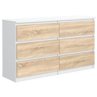 KOMMODE Weiß , Sonoma 120/79/39 - Weiß/Sonoma Eiche, Holzwerkstoff (120/79/39cm) - RAUMHIRSCH FURNITURE