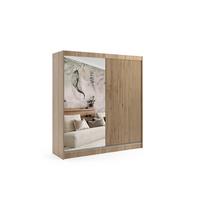 KLEIDERSCHRANK VILAN mit Spiegel/LED - 200 cm - Sonoma Eiche|Eichefarben - Eichefarben/Sonoma Eiche, Holzwerkstoff (200/215/61cm) - ALTDECOR