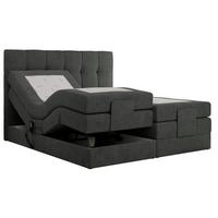 BOXBETT VITTORIA 200/200 - Dunkelgrau Struktur - H3 - Dunkelgrau, Holz/Textil (200/200cm) - MKS