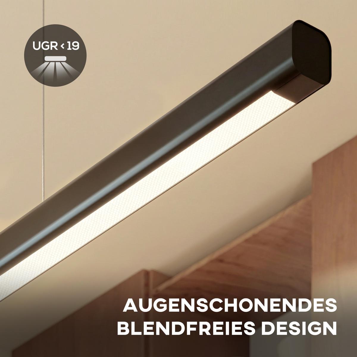 PENDELLEUCHTE Stahl PC Schwarz - Schwarz, Metall (114/3.8/150cm) - HOMCOM