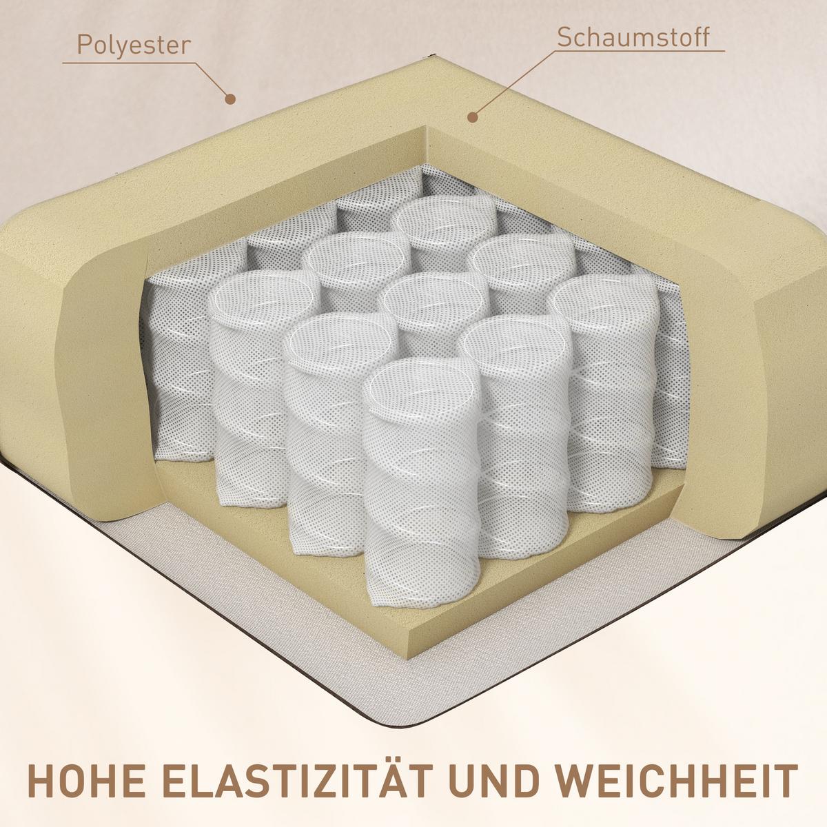 RELAXSESSEL Massagesessel Fernsehsessel mit Massagefunktion, Drehbarer Tisch - Beige, Metall (93/105/77cm) - HOMCOM